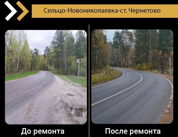 В Брянском районе по нацпроекту отремонтировали участок дороги «Сельцо-Новониколаевка-станция Чернетово»
