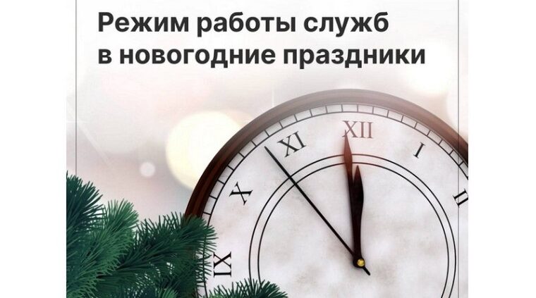 Режим работы служб Стародубского округа в новогодние праздники