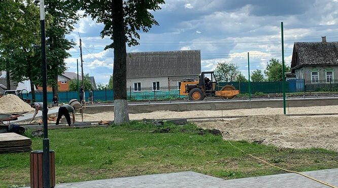 В парке Стародуба продолжается крупная реконструкция  