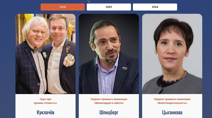 Ирина Цыганкова стала Лауреатом премии «Совесть» в номинации «Благотворительность»